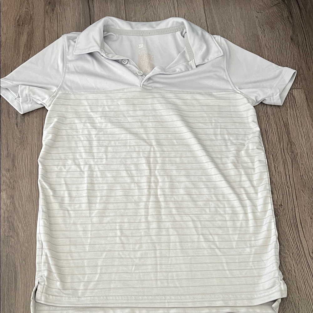 All in Motion Light Gray Polo Shirt Boys Size M (8/10)